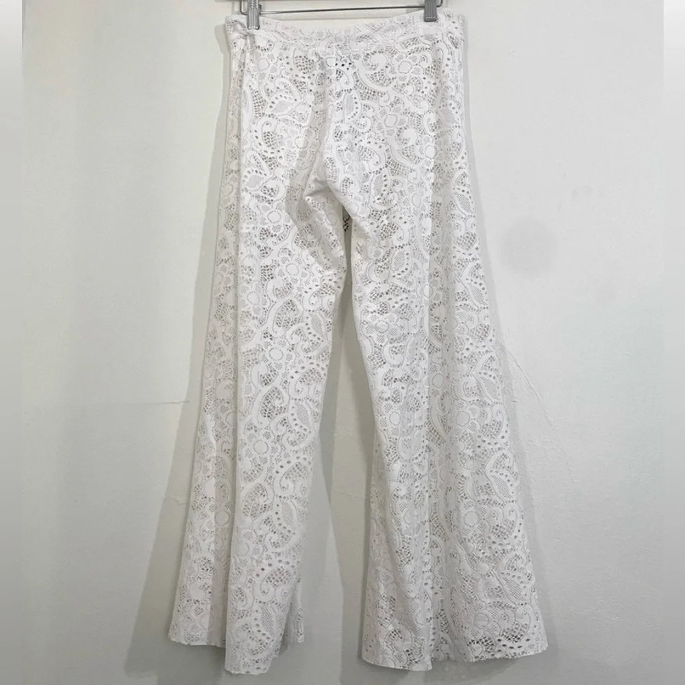 Letarte Women's Cape Cod Lace Pants Large Handmade Wide Leg Cover Up USA - Picture 3 of 10